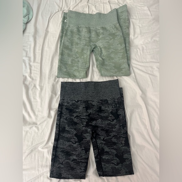 BUNDLE-gymshark camo seamless leggings black and green - Picture 1 of 5
